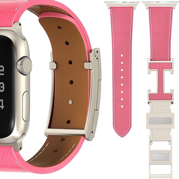 Luxury H Apple Watch Band iWatch Series Ultra 8 7 6 5 4 38mm/40mm 42mm/41/45/49 - Picture 2 of 4